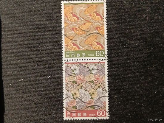 Япония, 1984. Шелковые шарфы, сцепка