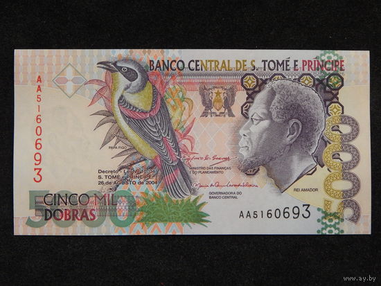 Сан-Томе и Принсипи 5000 добра 2004г.UNC
