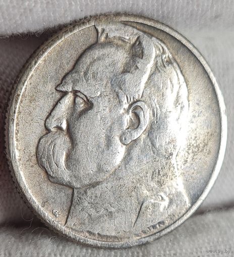 2 злотых 1934 года, Польша, серебро ПИЛСУДСКИЙ!