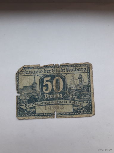 Нотгельд Германия 50 пф. 1920 Кольберг (совр. Колобжег Польша)