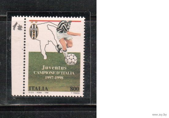 Италия-1998,(Мих.2567)  **  Спорт, Футбол, ФК "Ювентус" (одиночка)