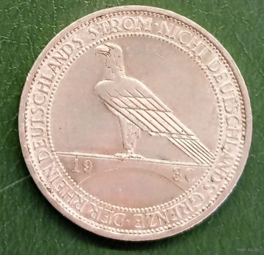 Веймарская республика 3 марки 1930D. Освобождение Рейнской области