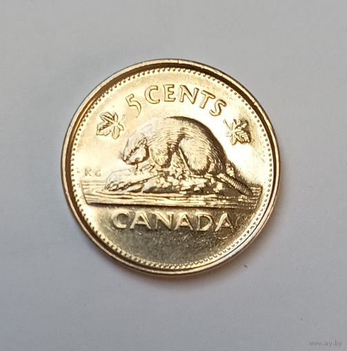 Канада 5 центов 2002г. 50 лет правления