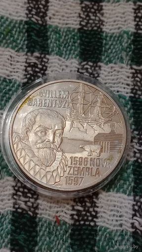 Нидерланды 5 евро 1996 Виллем Баренц
