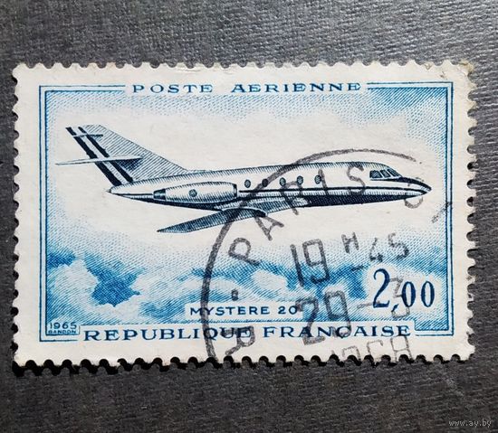 Марка Франция 1965 год Авиапочта