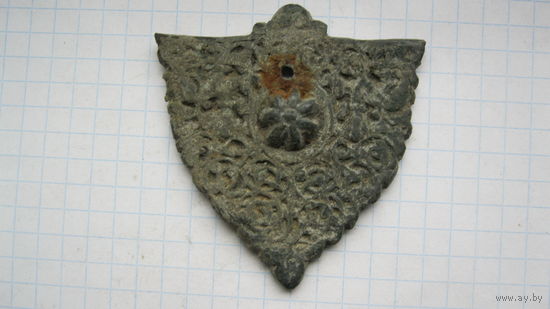 Накладка на калиту. Бронза, литье.
