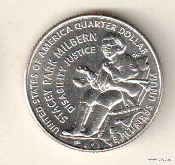 США квотер 2025 Выдающиеся Женщины Америки Стейси Парк Милберн двор D