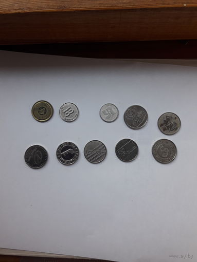 Жетоны иностранные 10 шт (3)