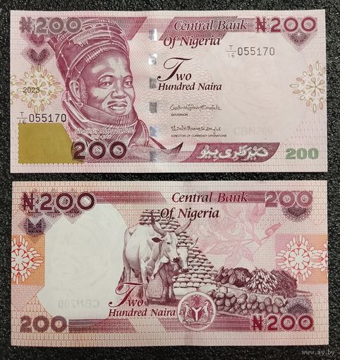 200 найра Нигерия 2023 г. UNC