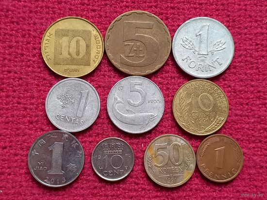 Лот монет Мира. С Рубля. Лот 27.