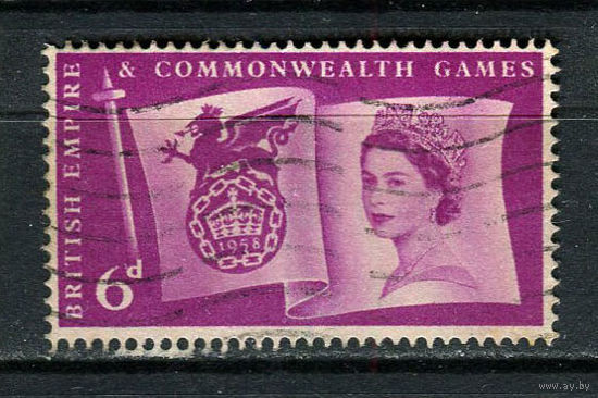 Великобритания - 1958 - Игры Содружества 6P - [Mi.304] - 1 марка. Гашеная.  (Лот 36HH)-T41P28