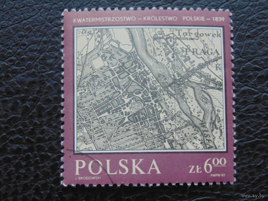Польша 1982г. Карта.