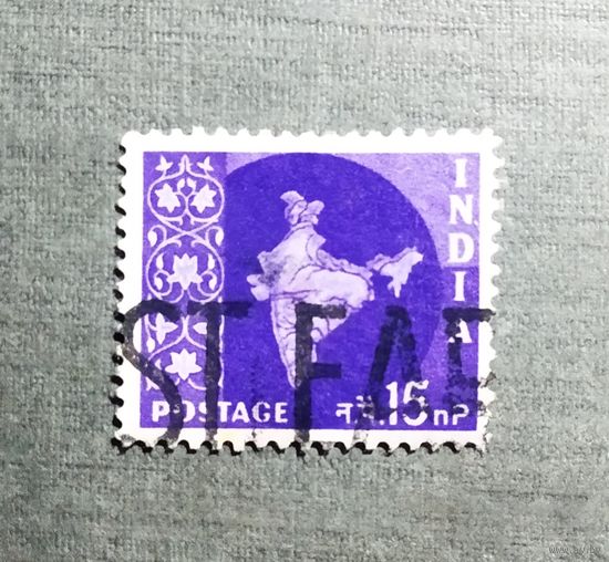 Марка Индия 1957 год Карта