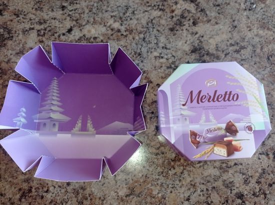 Коробка от шоколадных  конфет, упаковка от  конфет.