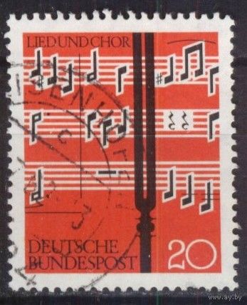 ГЕРМАНИЯ, ФРГ - 1962 [Mi. 380]  Гашеная (DE03)
