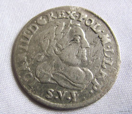 6 грошей 1684 SVP Samuel von Pfalcher  Zukowski B84.SVP.1.a (RR) Kopicki 1972 (R4)