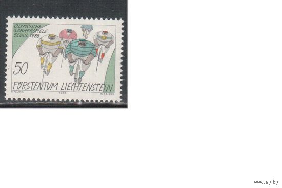 Лихтенштейн-1988(Мих.947) ** , Спорт, Велосипед, Велоспорт