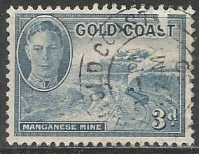 Золотой Берег. Король Георг VI. Марганцевый рудник. 1948г. Mi#125.