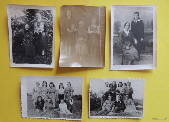 Фото "Женские портреты", Поставы, 1950-1960-е гг., 5 шт.