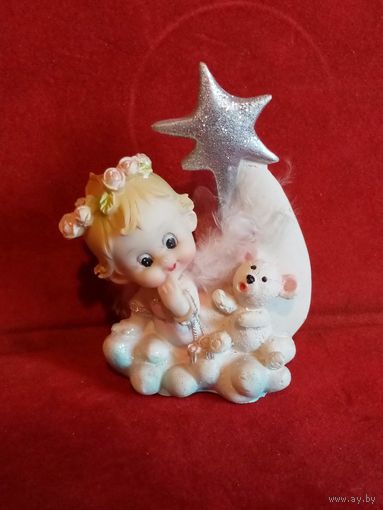 Фигурка Ангелочек и мишка статуэтка