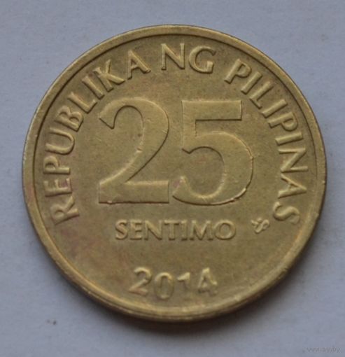 Филиппины, 25 сентимо 2014 г.  Магнитная.