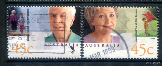 Австралия - 1999г. - международный год пожилых людей - 2 марки - полная серия, гашёные [Mi 1792-1793]. #3-WB-99-B-2