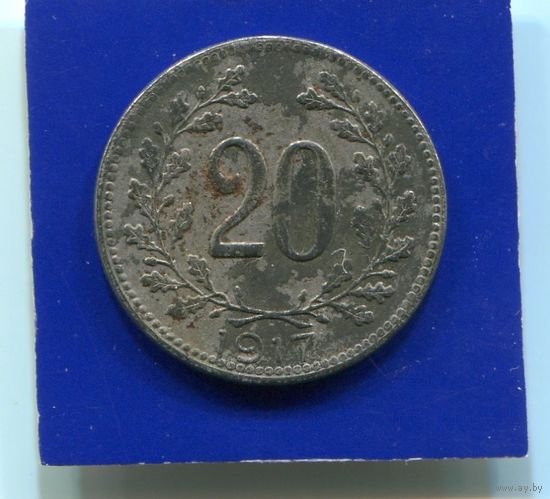 Австрия 20 геллеров 1917