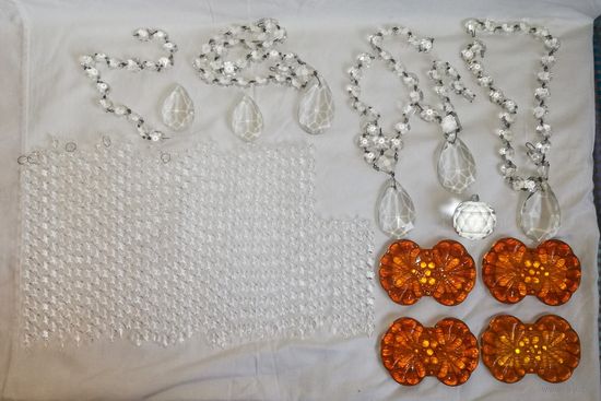 Подвески с люстр СССР, хрусталь, стекло