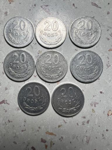 20 грошей Польши 1961-75 годов.