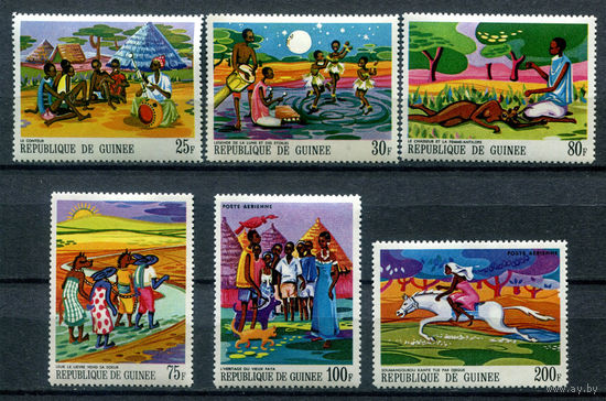 Гвинея - 1968г. - Африканские саги и сказки - полная серия, MNH [Mi 480-485] - 6 марок