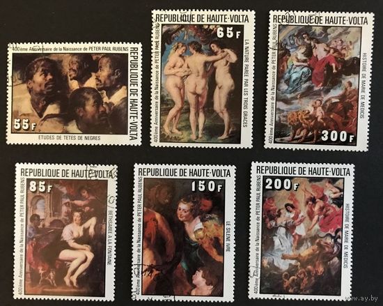 Марки Верхняя Вольта. 1977. Рубенс. Серия из 6 марок.