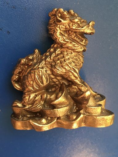 Небесный лев защитник Будды, бронза