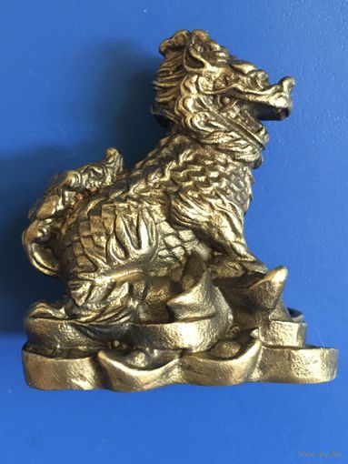 Небесный лев защитник Будды, бронза