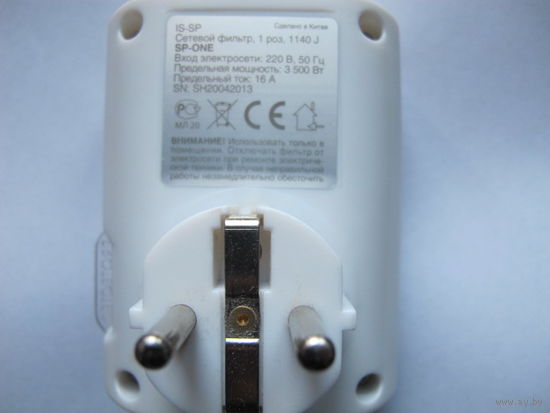 Сетевой фильтр InterStep SP-one (характеристики на фото)