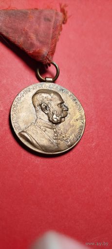 Медаль 50-летия правления Франца Иосифа I на Австро-венгерский престоле. С рубля. Охренительное Состояние