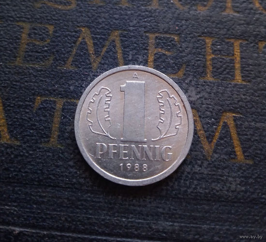 1 пфенниг 1988 (A) Германия ГДР #02 aUNC