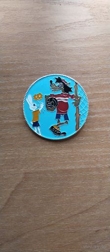 Значок. Ну, Погоди! Волк футболист. САЗ.