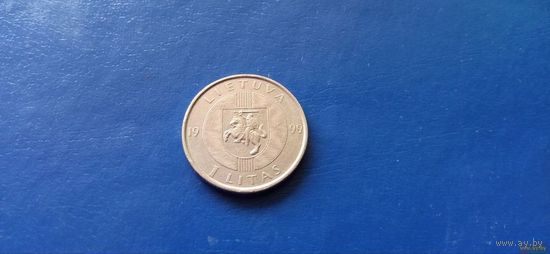 1 лит 1999 год Литва Балтийский путь (Состояние на фото)