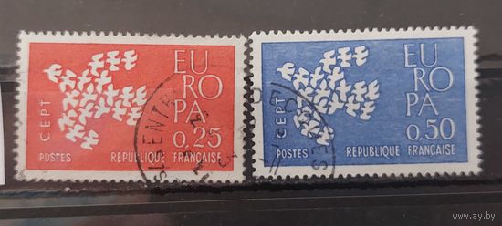 РАСПРОДАЖА ФРАНЦИЯ 1961г. Полная серия. Гаш.