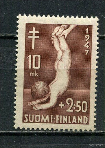 Финляндия - 1947 - Борьба с туберкулезом. Дети 10М+2,50М - [Mi.343] - 1 марка. MH.  (Лот 86Fz)-T25P39