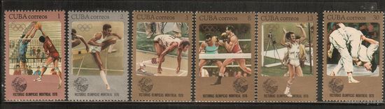 Куба-1976, (Мих.2180-2185)  ** , Спорт, ОИ-1976, Призеры