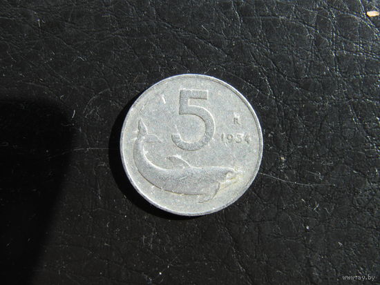 Италия 5 лир,1954. С 20 копеек. Распродажа коллекции. Смотрите другие лоты.
