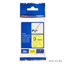 Лента Brother TZE-FX621 (9 мм, черный на желтом)