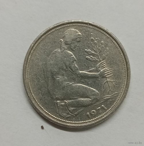 Германия  50 пфеннигов 1971 год F