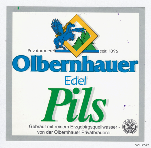 Этикетка пива Olbernhauer Германия М459