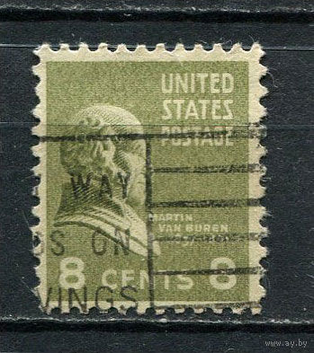 США - 1938/1954 - Мартин Ван Бюрен 8С - [Mi.420A] - 1 марка. Гашеная.  (Лот 51HD)-T4P16