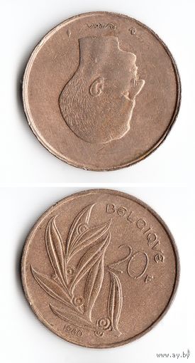 20 франков Бельгия 1980 года