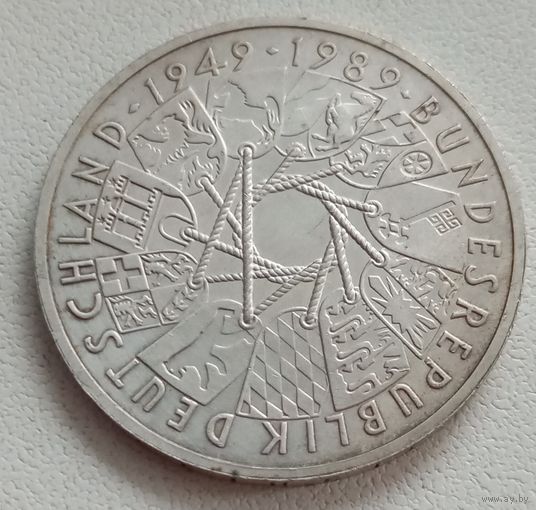 10 марок 1989 год 40 лет ФРГ