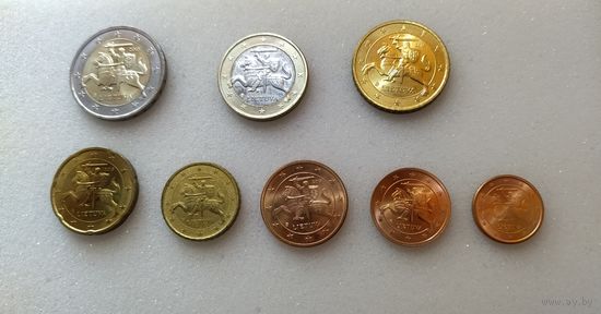 Литва, евро. набор 2015 года из 8 монет