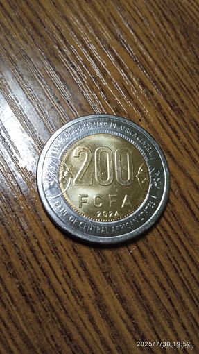 Центральная Африка 200 франков 2024 R- редкость